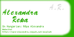alexandra repa business card